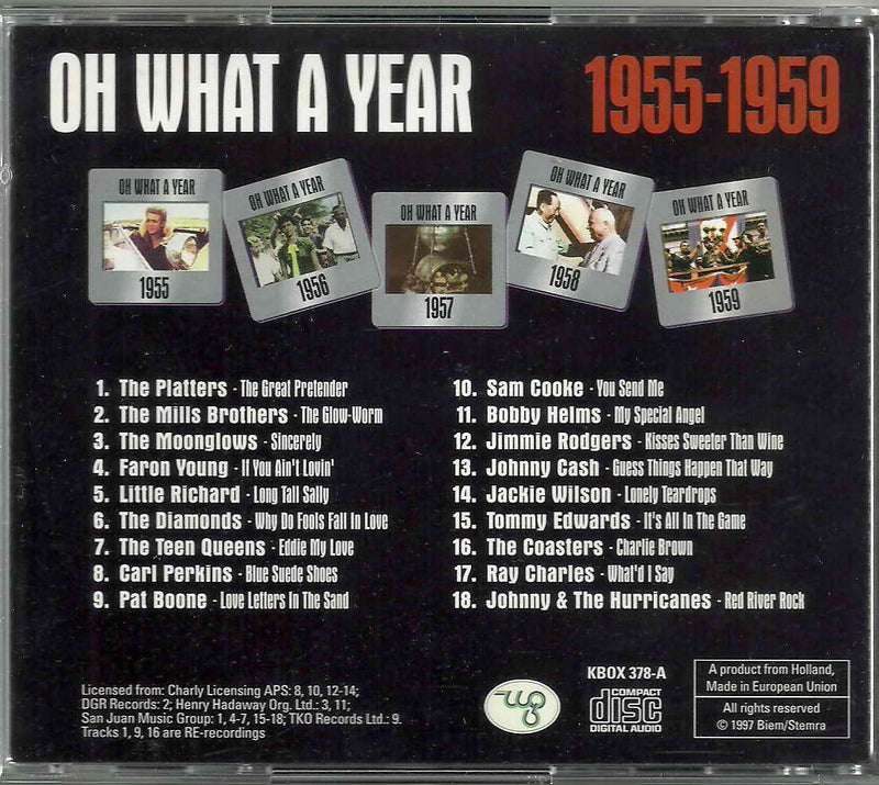 Various - OH WHAT A YEAR - 1955-1959 A CD Special Offer!