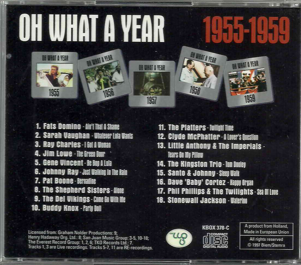 Various - OH WHAT A YEAR - 1955-1959 C CD Special Offer!