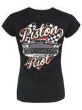 PISTON RIOT - v8 HOT ROD XVI LADIES T-shirt Limited Edition