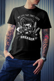 GREASER - WE ARE THE GOOD GUYS Rockabilly Skull T-Shirt Black MEN