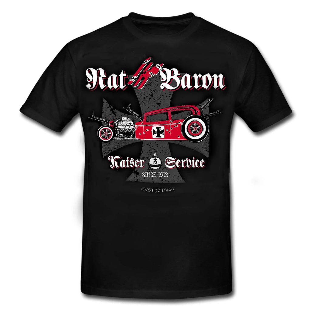 RAT BARON "Kaiser Service" - HOT ROD Rockabilly T-Shirt