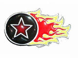 FLAMING RED STAR Belt BUCKLE