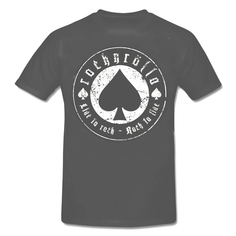 ROCKNROLLA - 100% Rocker "Live to Rock" T-Shirt SPECIAL Grey