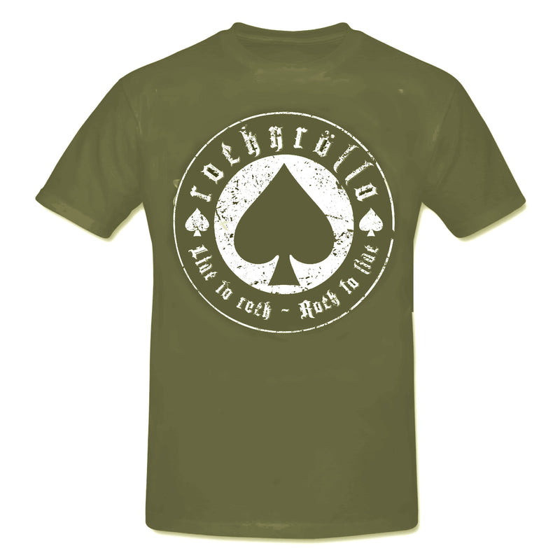 ROCKNROLLA - 100% Rocker "Live to Rock" T-Shirt SPECIAL Olive