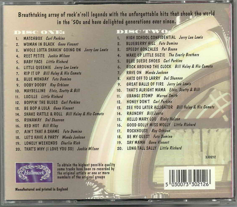 Various - ROCK'N'ROLL GREATS - 40 ALL-TIME FAVOURITES 2CD Special Offer!