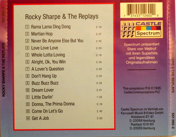 ROCKY SHARPE & THE REPLAYS FANTASTIC Rama Lama Ding Dong Doo-Wop Collectible CD