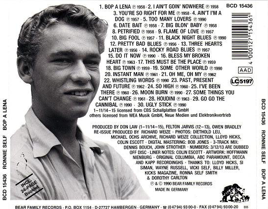RONNIE SELF - BOP-A-LENA Tracks RARE  30 Tracks CD!
