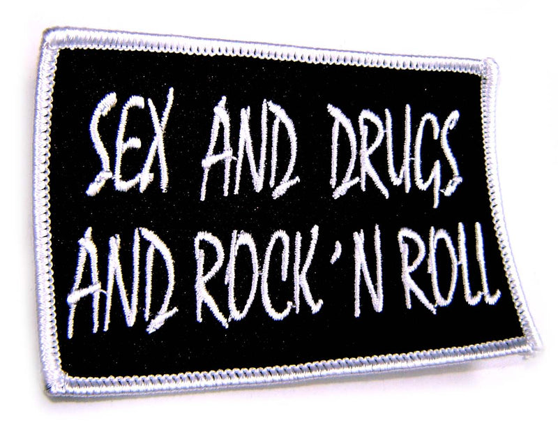 SEX DRUGS - ROCK'N'ROLL - BIKER Provocative 9 X 6 cm PATCH!