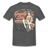 SPEEDY LOLA - Old school Racing PIN UP Rockabilly  MENS T-Shirt Dark Grey