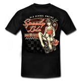SPEEDY LOLA - Old school Racing PIN UP Rockabilly  MENS T-Shirt