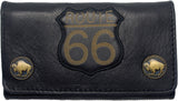 Leather WALLET Route 66 Special 5 Compartments