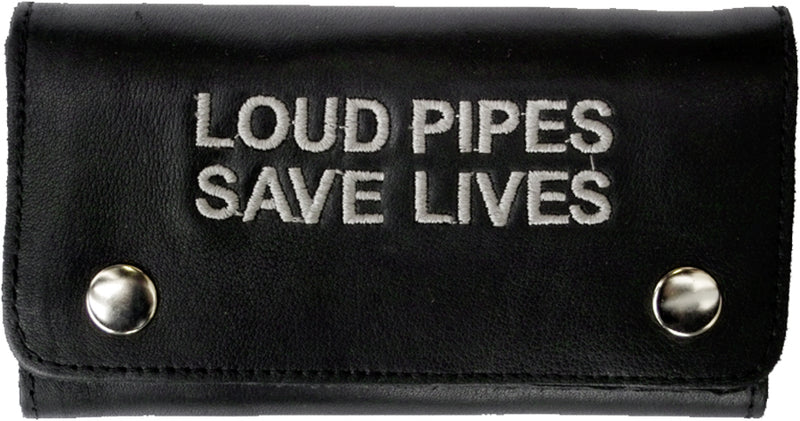 Leather WALLET LOUD PIPES SAVE LIVES Special 5 Compartments