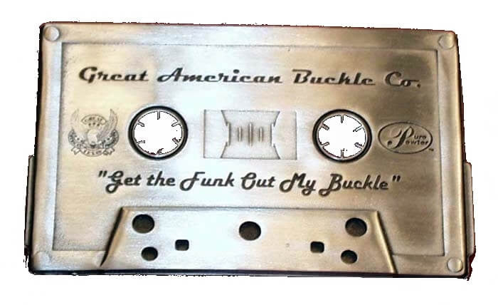 TAPE CASSETE "Get the Funnk out" 1:1 Belt BUCKLE