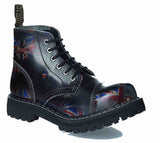 6-eyelet Shoes-Boots Steel Toe: BRITISH FLAG Size 39 (UK 6)