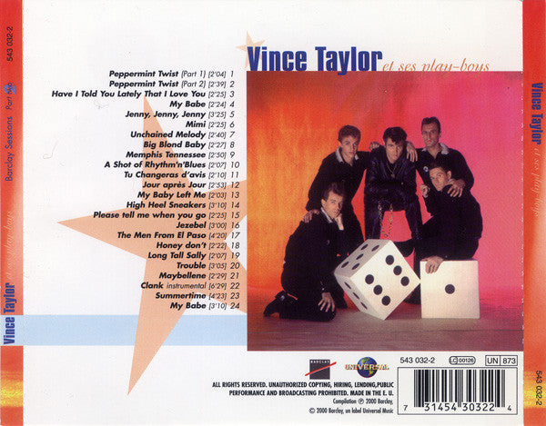 VINCE TAYLOR & PLAY-BOYS "BARCLAY SESSIONS Part Two" TWISTIN' THE ROCK CD