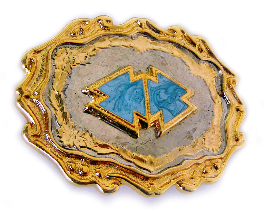 WESTERN SERIES: Cowboy BLUE ARROW STONE Belt BUCKLE