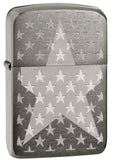 Zippo 1941 REPLICA BLACK ICE Spcial STARS Engraved