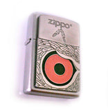 Zippo EAGLE EYE - FEATHER ENGRAVED Massive Plate Special Edition Discontinued