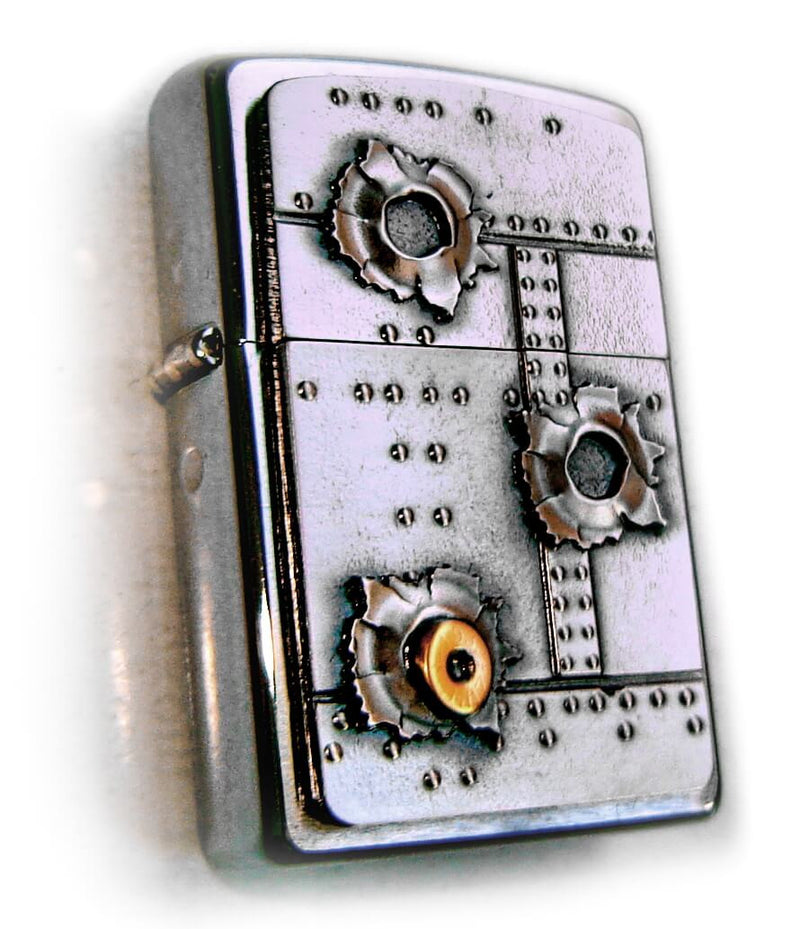 Zippo BULLET HOLES Massive Plate SPECIAL