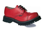3-eyelet Shoes Steel Toe: RED Size 36 (UK 3)