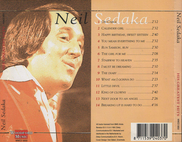 NEIL SEDAKA - OH CAROL His Greatest Hits Super Budget Price CD