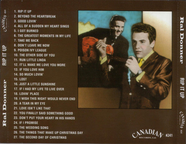 RAL DONNER - RIP IT UP 27 Rockin' Hits" Collectors Release CD