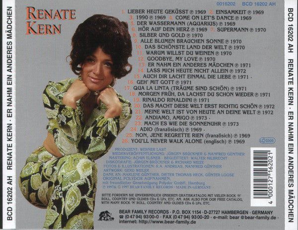 RENATE KERN – Er Nahm Ein Anderes Mädchen 26 TRACKS Rare CD